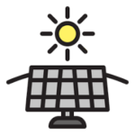 sunrise-on-solar-panels-icon-png