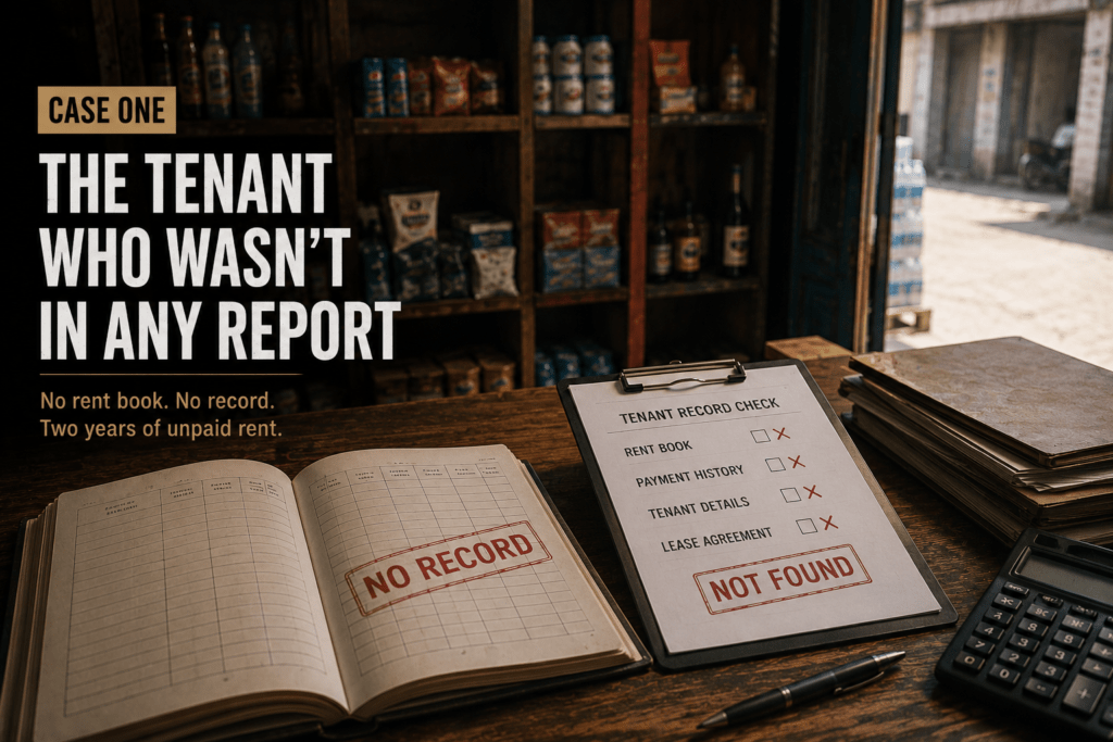 Case one the tenant who wasn't in any report