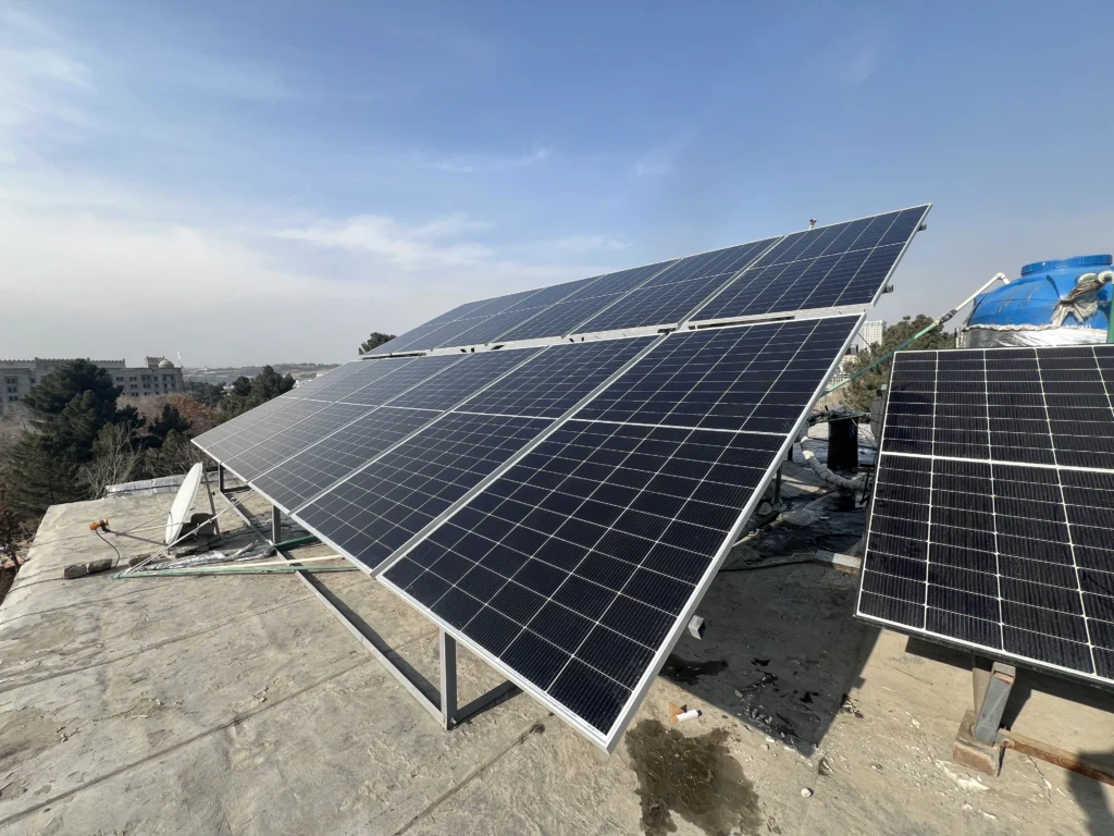 solar panel on a rooftop